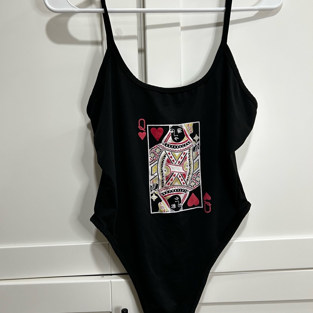 Black Queen of Hearts Kids One Piece